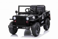 Electric ride-on USA ARMY-car SMALL, Black, Rear Drive ,Single-seated, MP3 Player with USB / AUX input, Rear and Front storage space, LED lights, 12V7AH Battery, Plastic wheels, Plastic seats, 2.4 GHz Remote control
